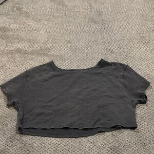 Aerie Charcoal Crop Top
